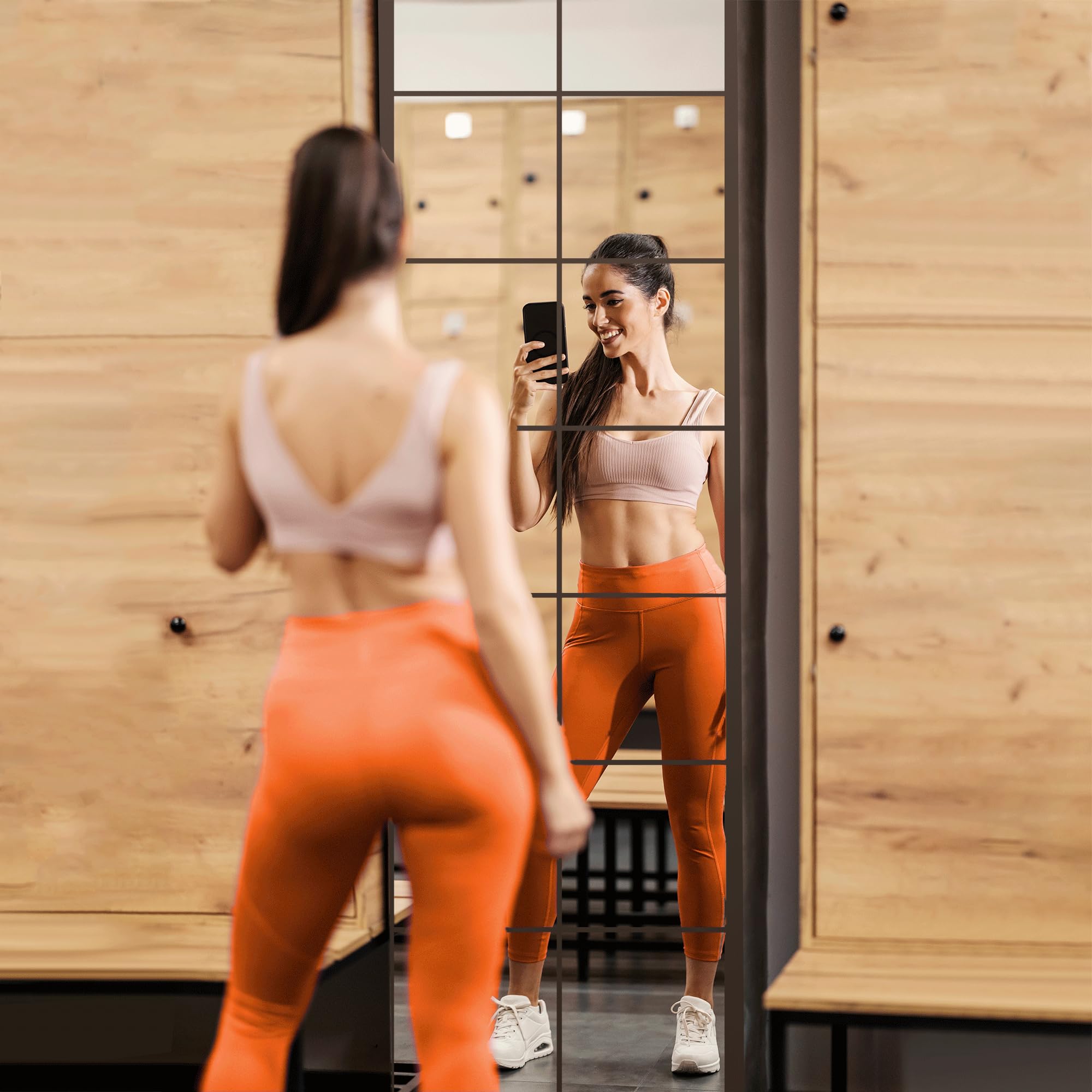 Delma wall decor tiles for home gym ambiance and light reflection.