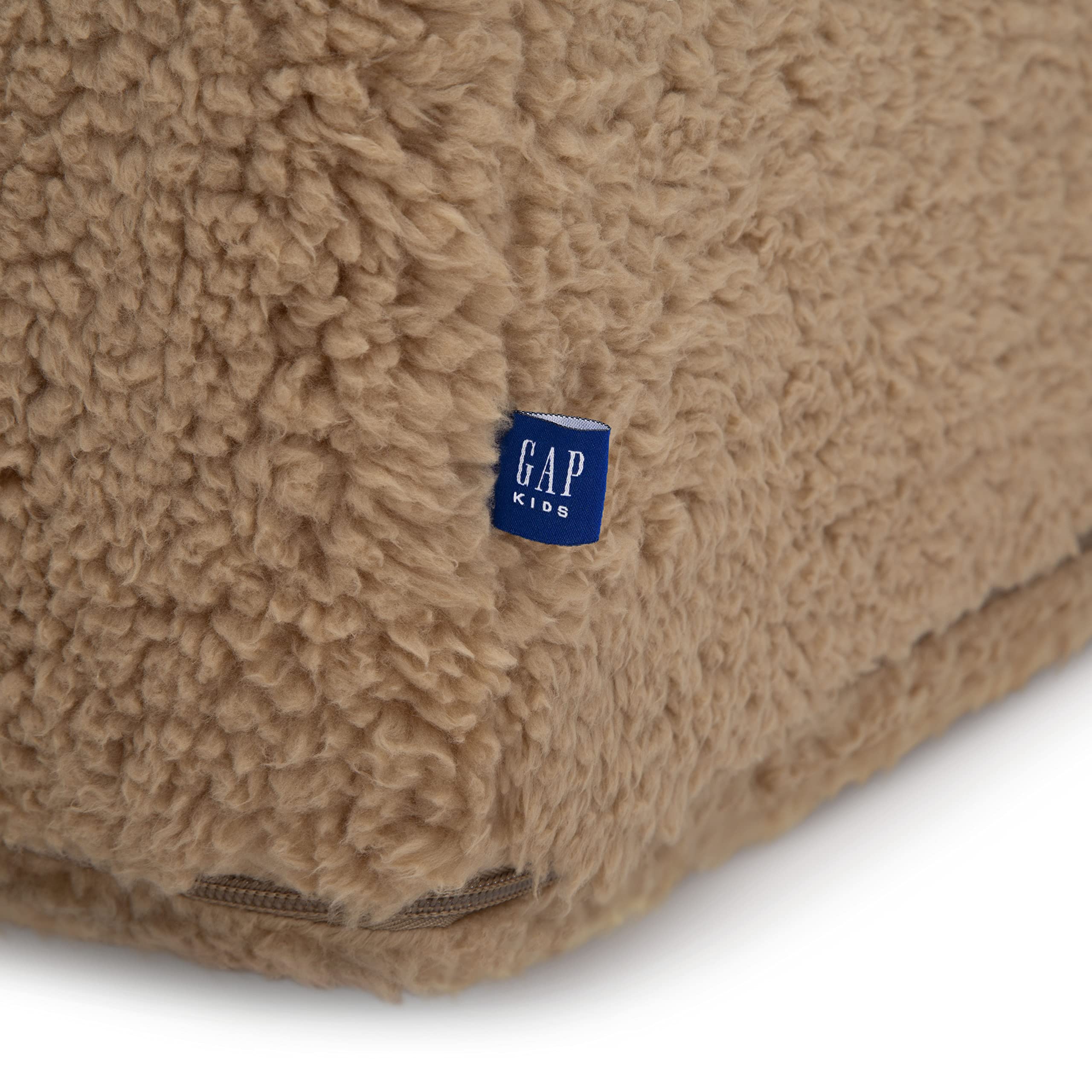 Delta Children Babygap Sherpa Bear Chair dimensions 25W x 19D x 25H for small spaces.