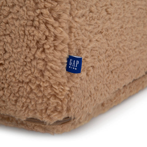 Delta Children Babygap Sherpa Bear Chair dimensions 25W x 19D x 25H for small spaces.