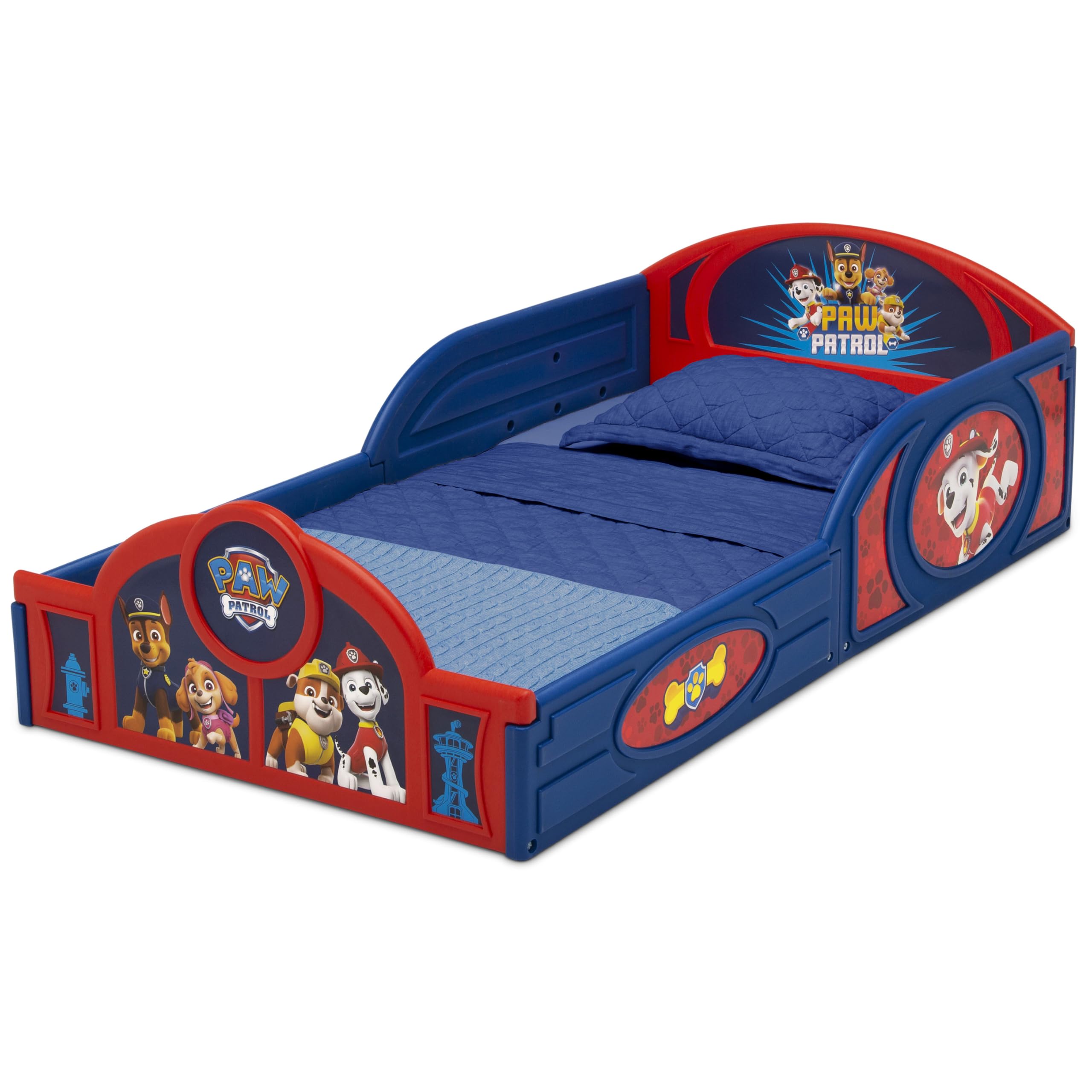 Delta Children bed guardrails support safe, confident climbs for little sleepers.