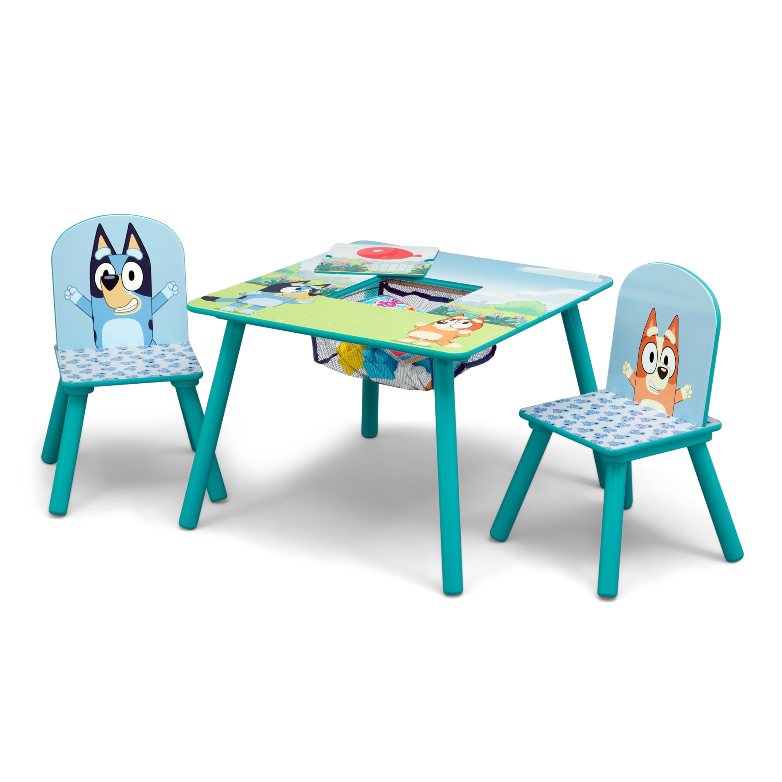 Delta Children Bluey chairs support up to 50 lbs for durability.