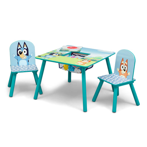 Delta Children Bluey chairs support up to 50 lbs for durability.