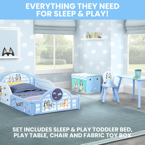 Delta Children Bluey fabric toy box collapsible for easy storage