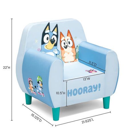 Delta Children foam chair with high back for comfortable reading and watching