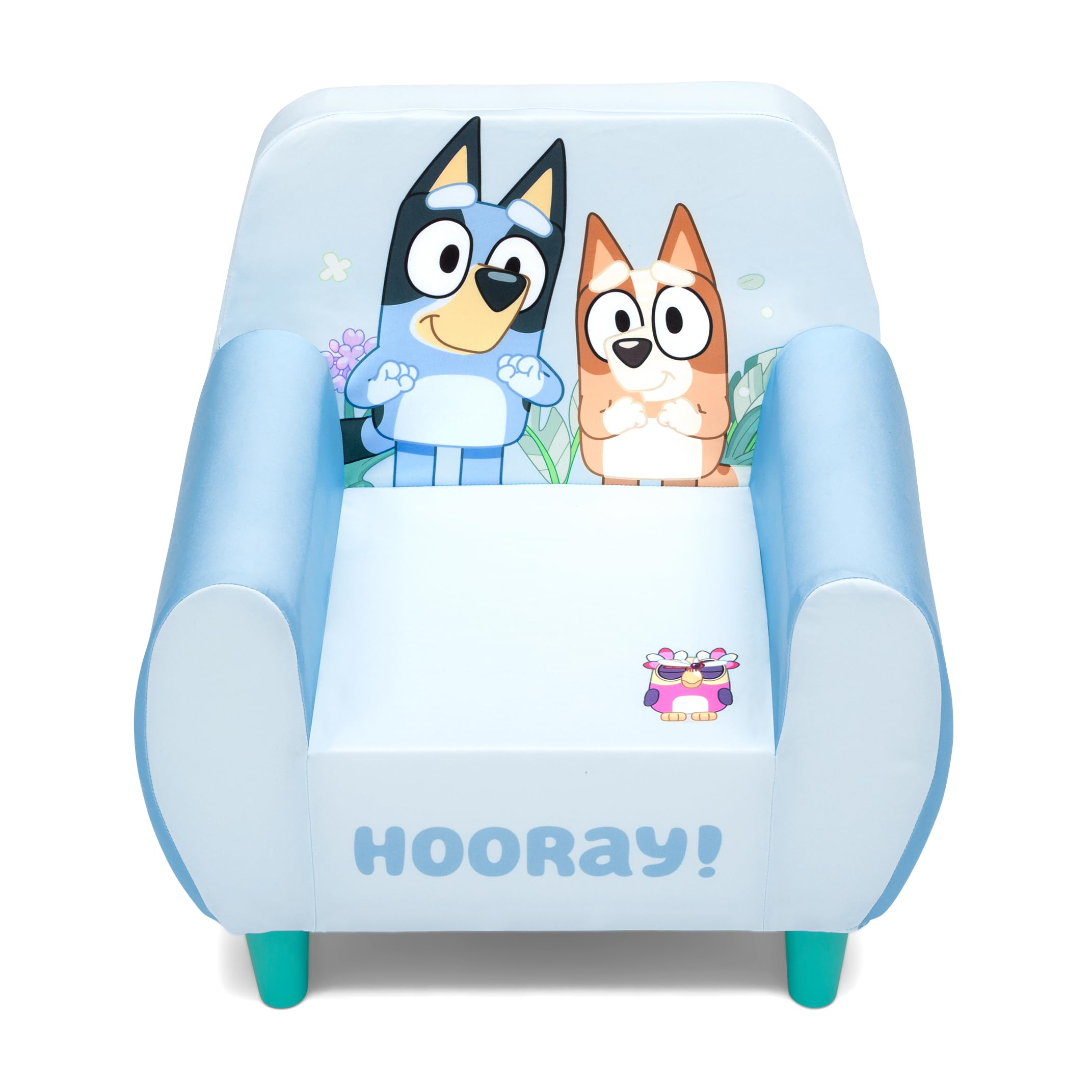 Delta Children Bluey foam chair seat height and size details
