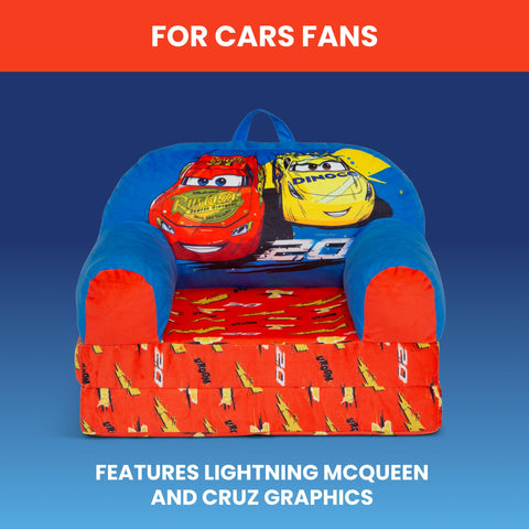 Delta Children Cars Cozee Buddy chair with carry handle for easy room-to-room transport