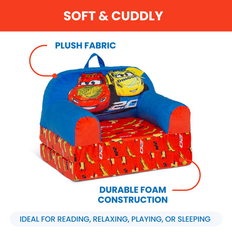 Delta Children Cars Cozee Buddy in a playroom setting ready for reading