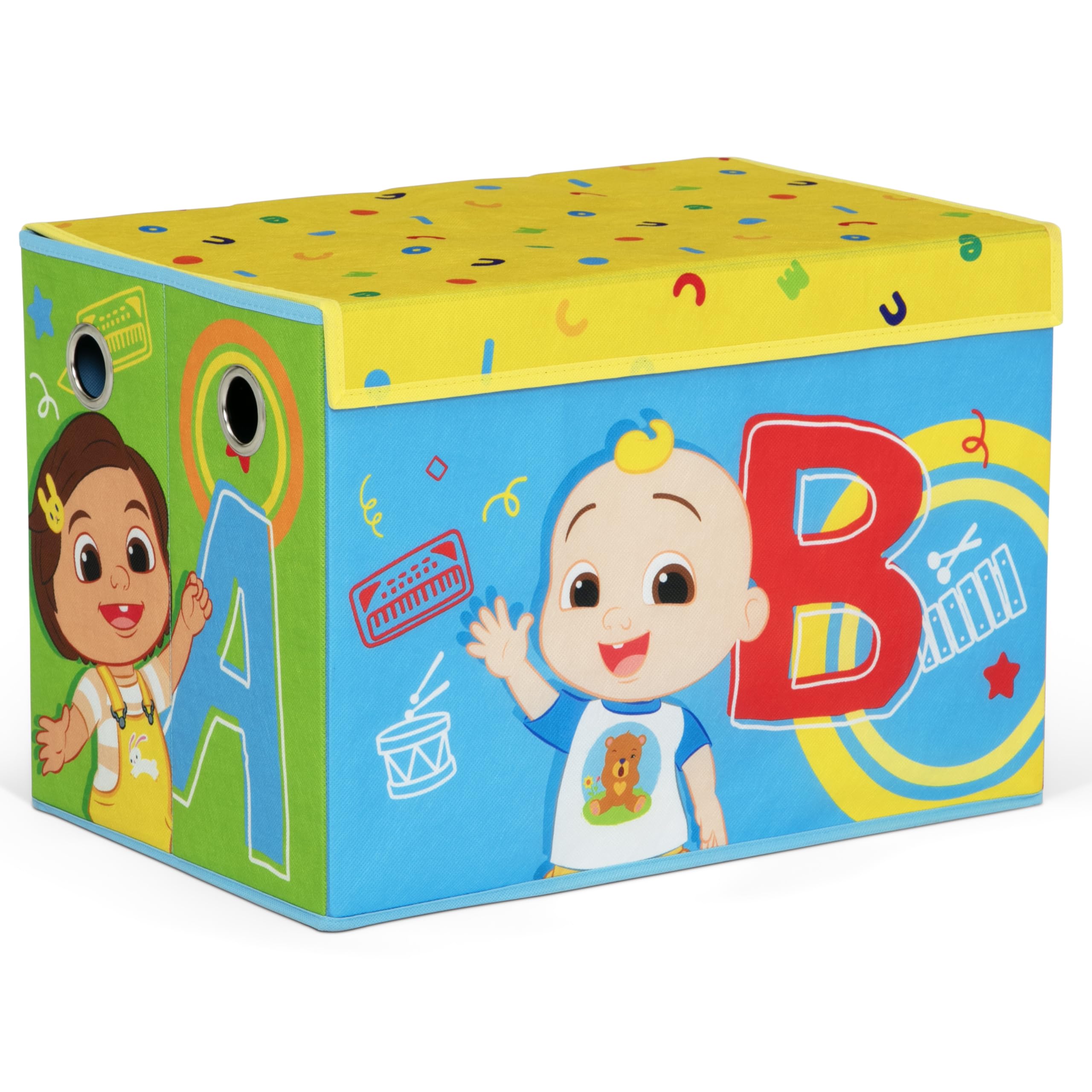 Delta Children CoComelon bed features colorful graphics your child loves