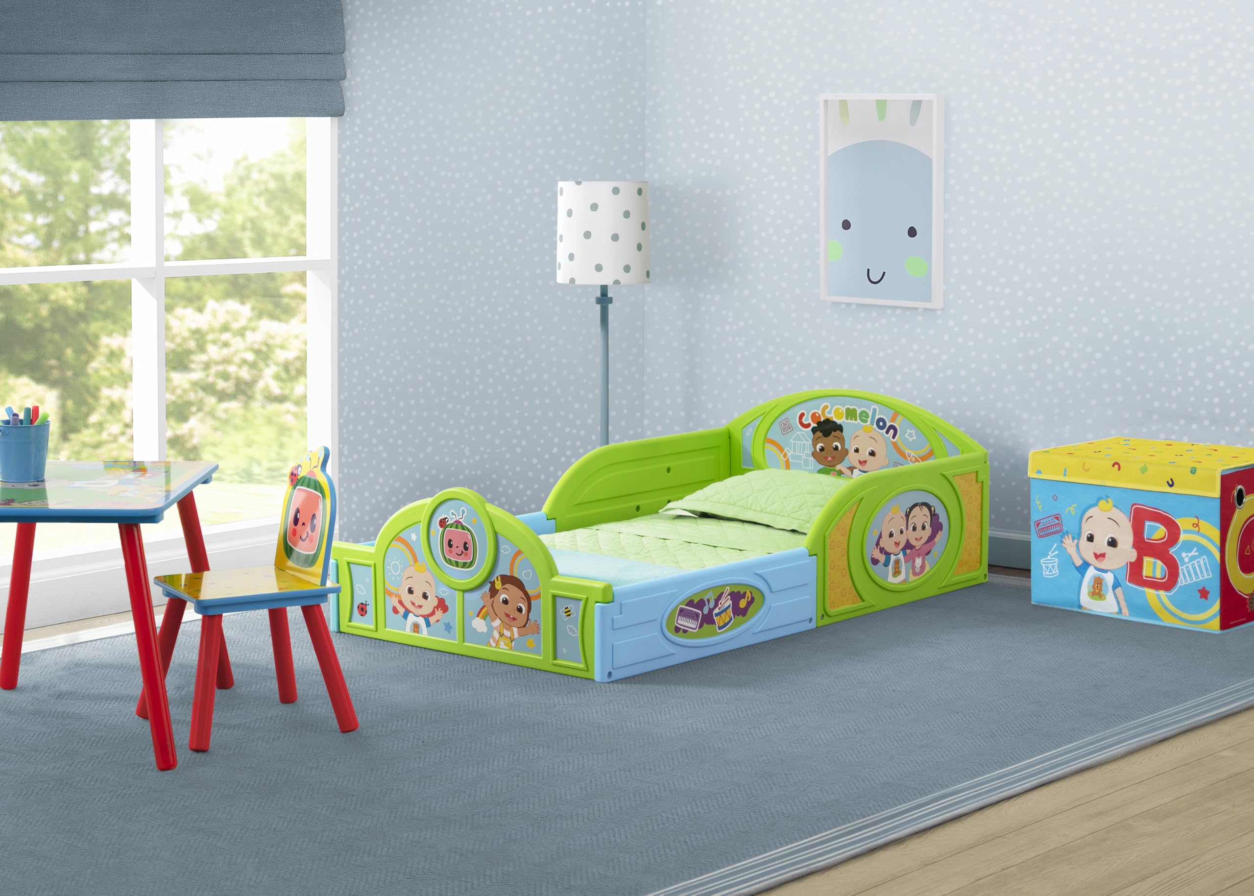 Delta Children CoComelon table set ready for homework and crafts