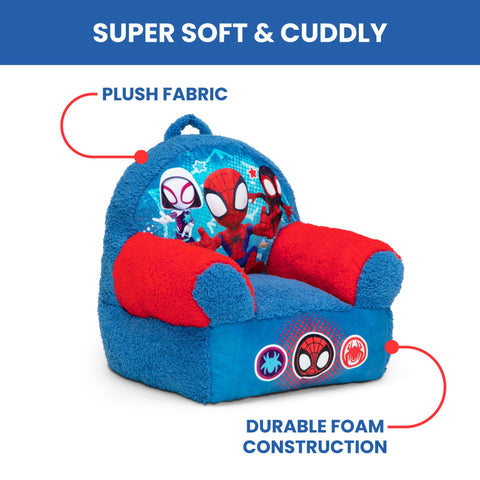 Easy-grab handle on the Delta Children Cozee Buddy Chair for moving