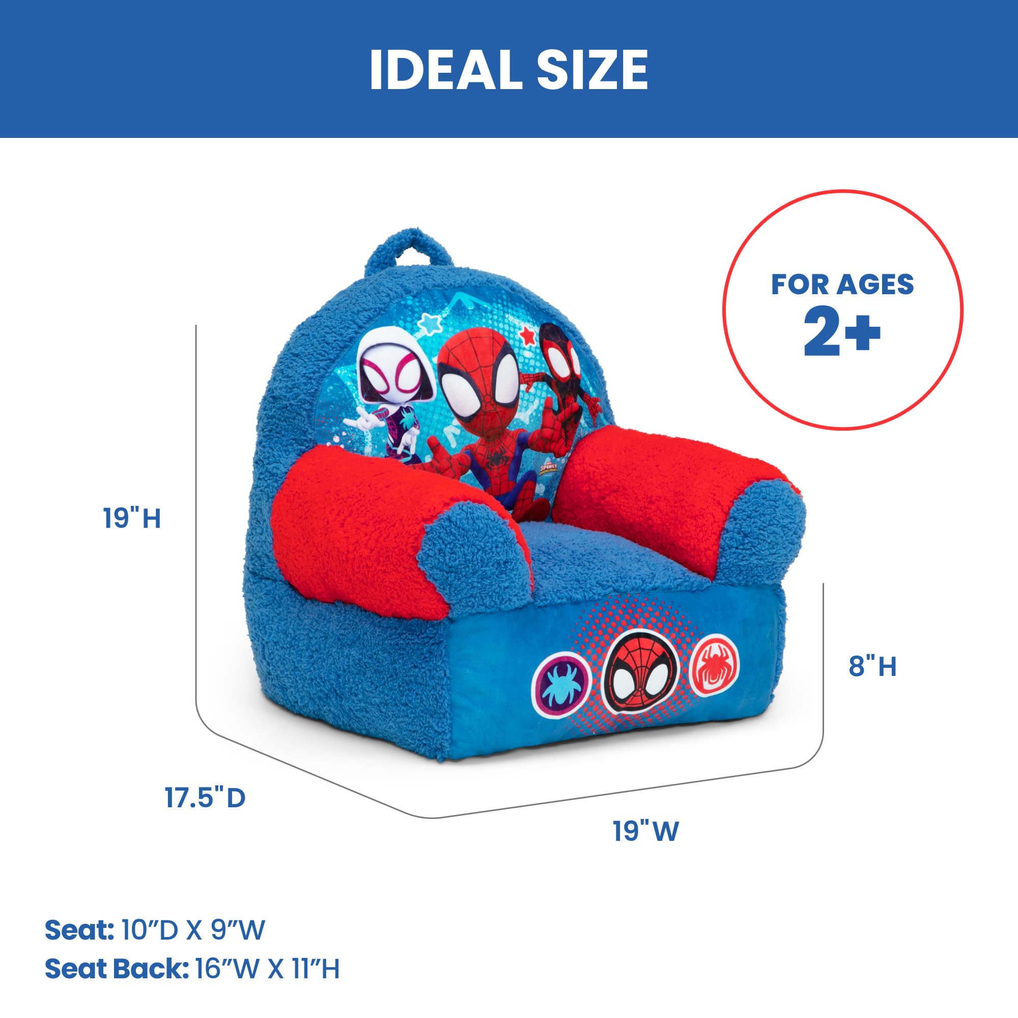 Lightweight Delta Children chair ready to move between rooms