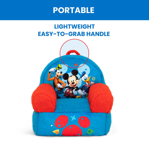 Delta Children Cozee Buddy Chair Mickey Mouse handle enables easy transport between rooms