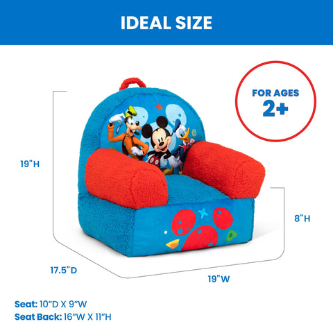 Delta Children Cozee Buddy Chair Mickey Mouse fabric texture for snuggle-ready seating