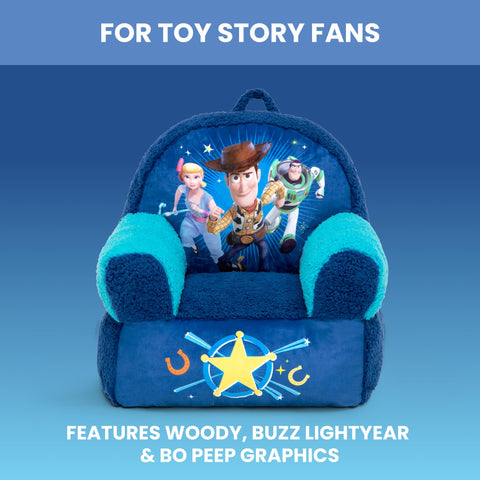 Close-up of plush fabric on Delta Children Cozee Buddy Chair, inviting soft snuggle comfort.