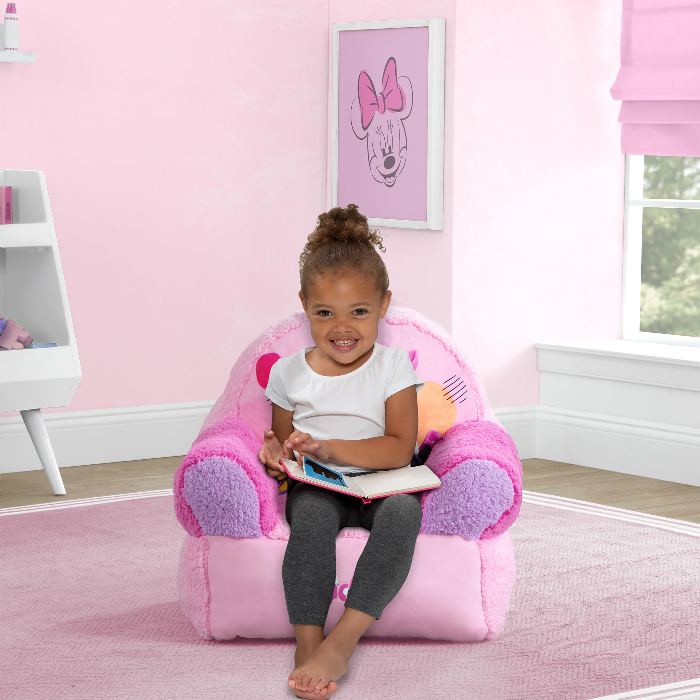 Delta Children Cozee Buddy Chair plush soft fabric for comfy seating.