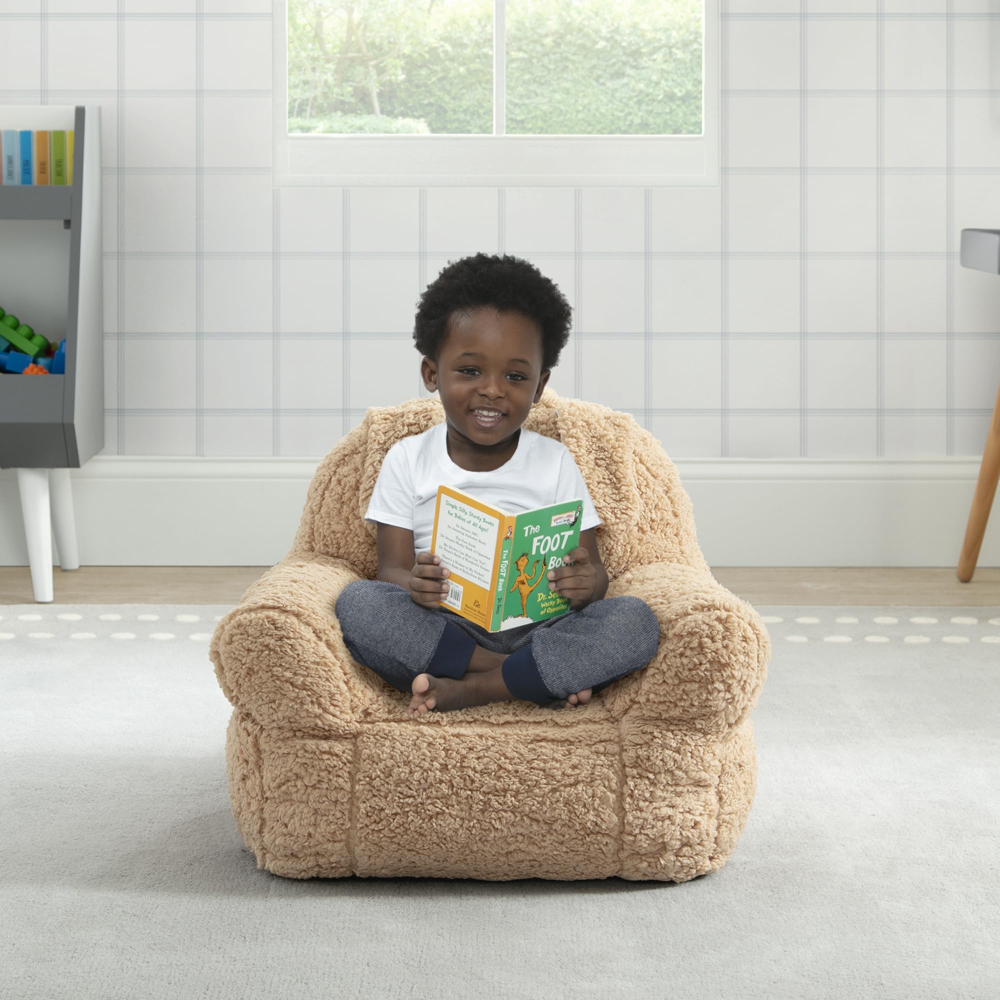 Embroidered details on the Cozee Buddy Dog Chair add charm and whimsy.