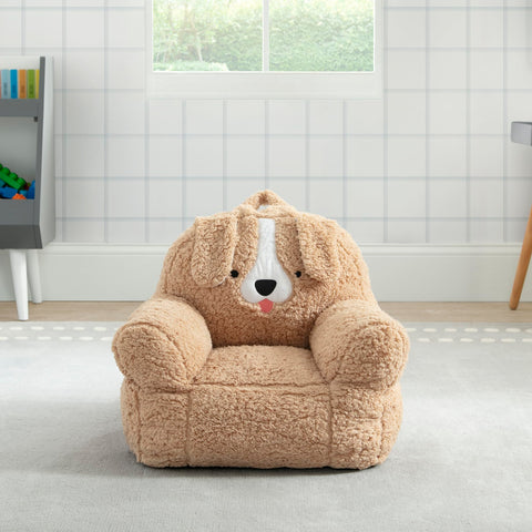 Delta Children Cozee Buddy Dog Chair side view, lightweight and easy to move.