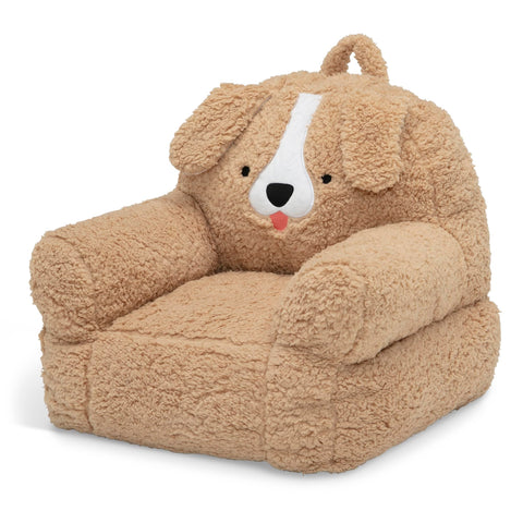 Unboxed Cozee Buddy Dog Chair expands to a comfy height for use.