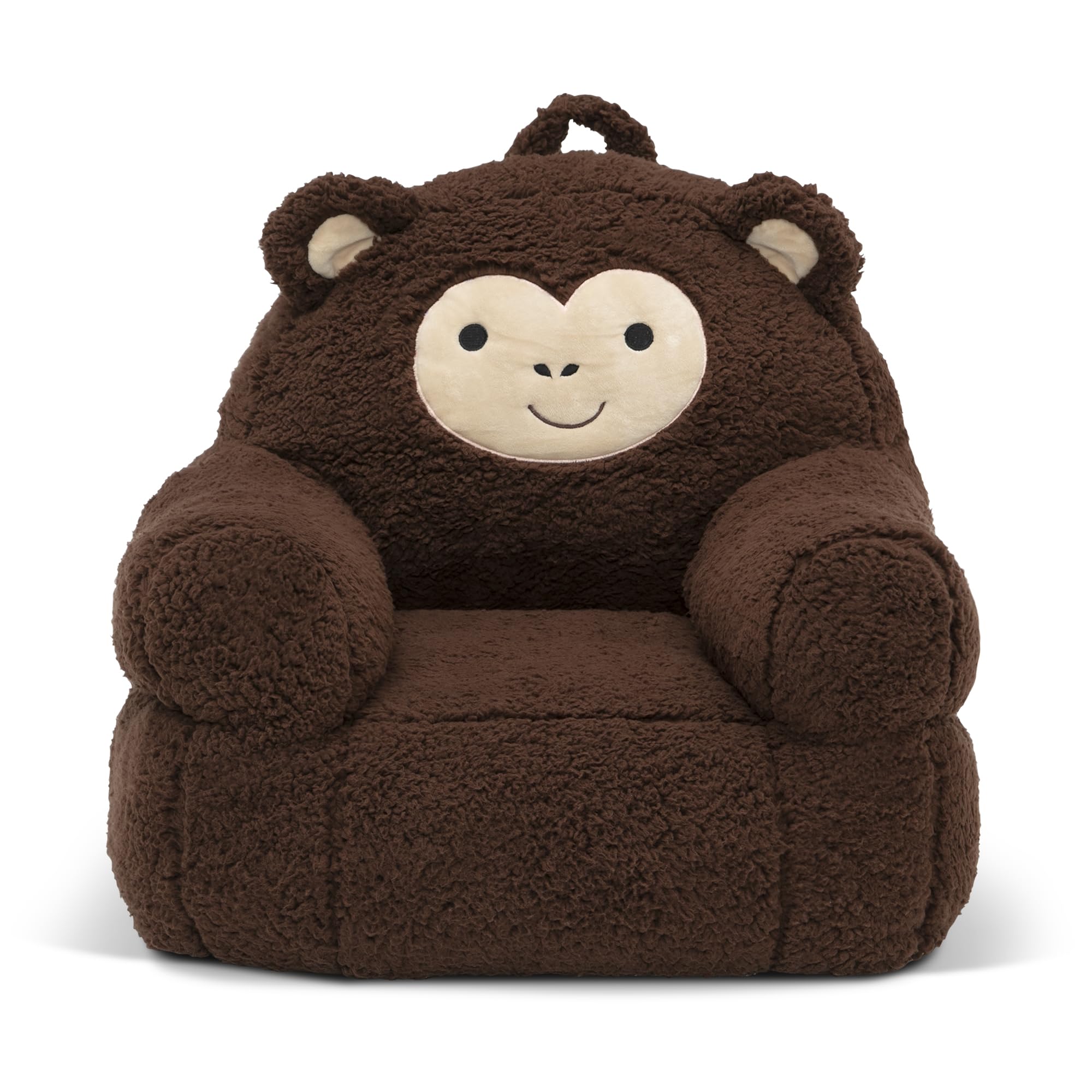Delta Children Cozee Buddy Monkey Chair front view for cozy lounging