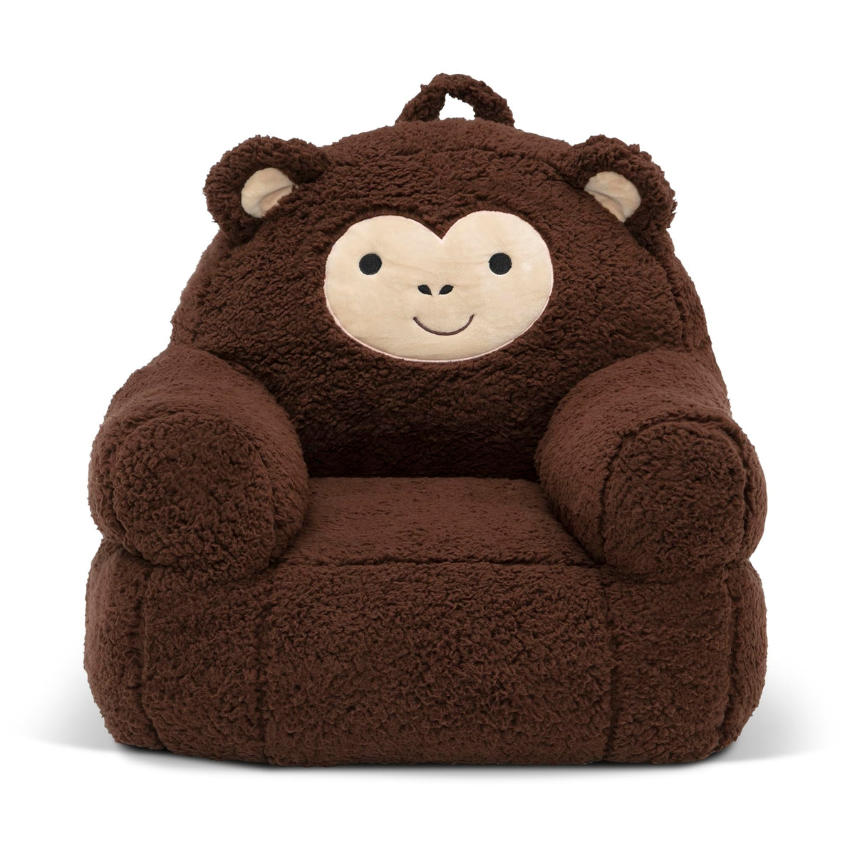 Delta Children Cozee Buddy Monkey Chair front view for cozy lounging