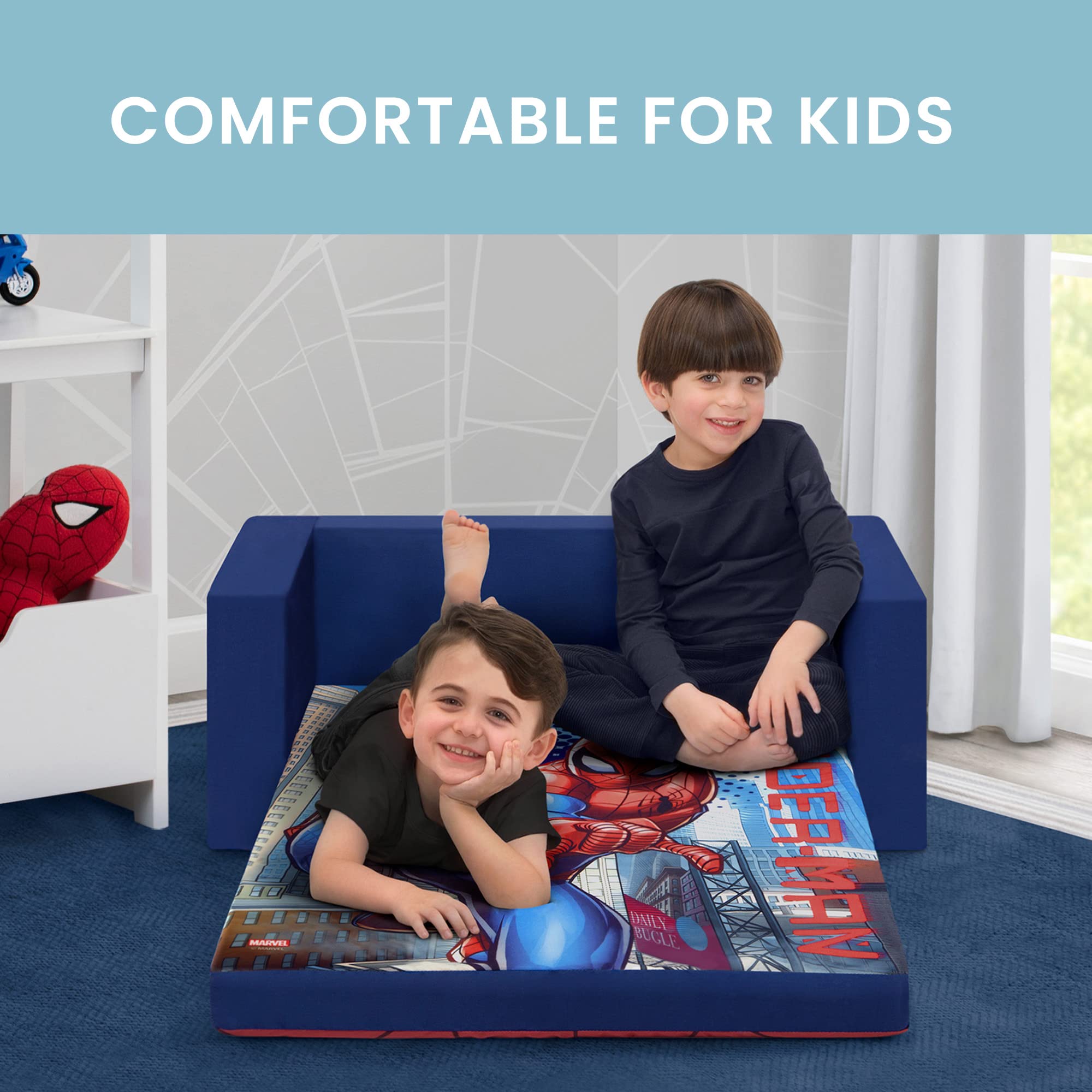 Delta Children Cozee foam construction provides supportive comfort