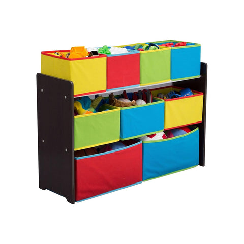Delta Children Deluxe wooden construction ensures durable, long-lasting storage.