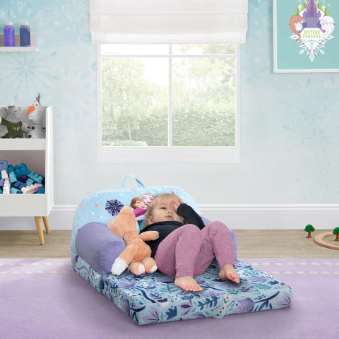 Delta Children Cozee Buddy chair purple, open mode, cozy sleeper