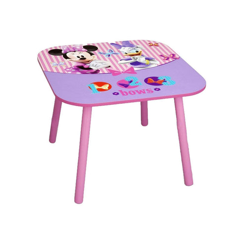 Delta Children Minnie chair pink front view with die-cut back for playful seating.