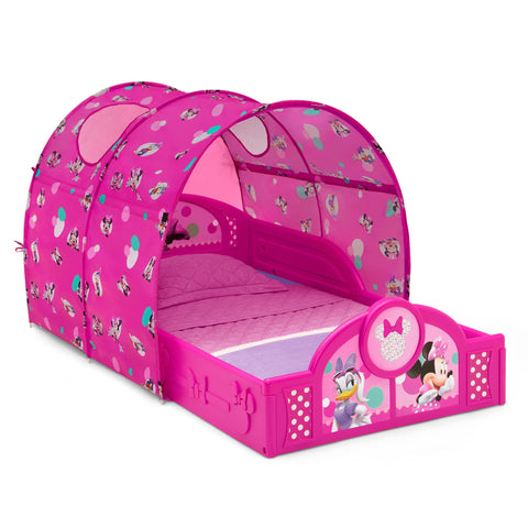 Delta Children Disney Minnie Mouse bed with pink canopy for imaginative bedtime