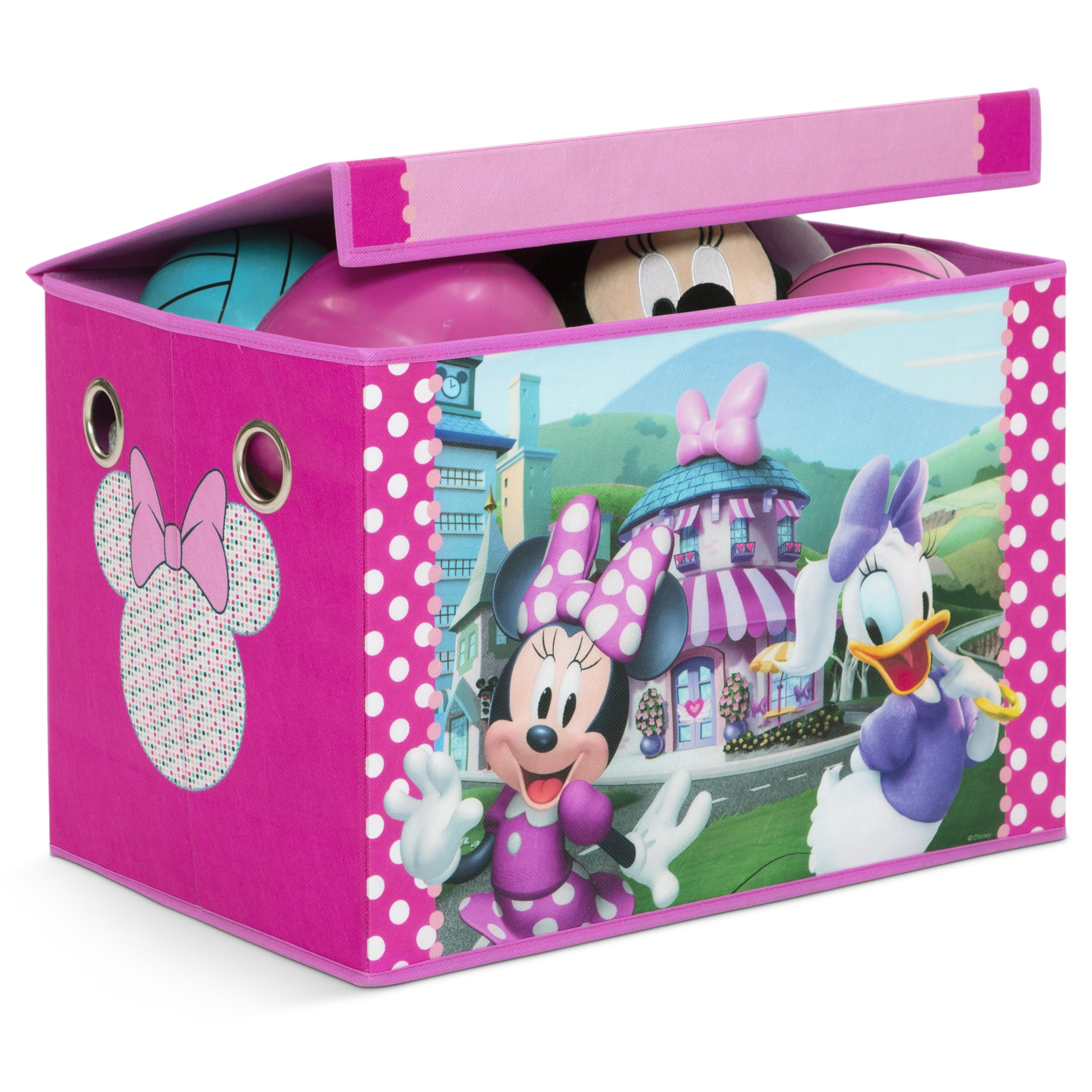 Colorful Minnie graphics brighten the room and spark imaginative play.