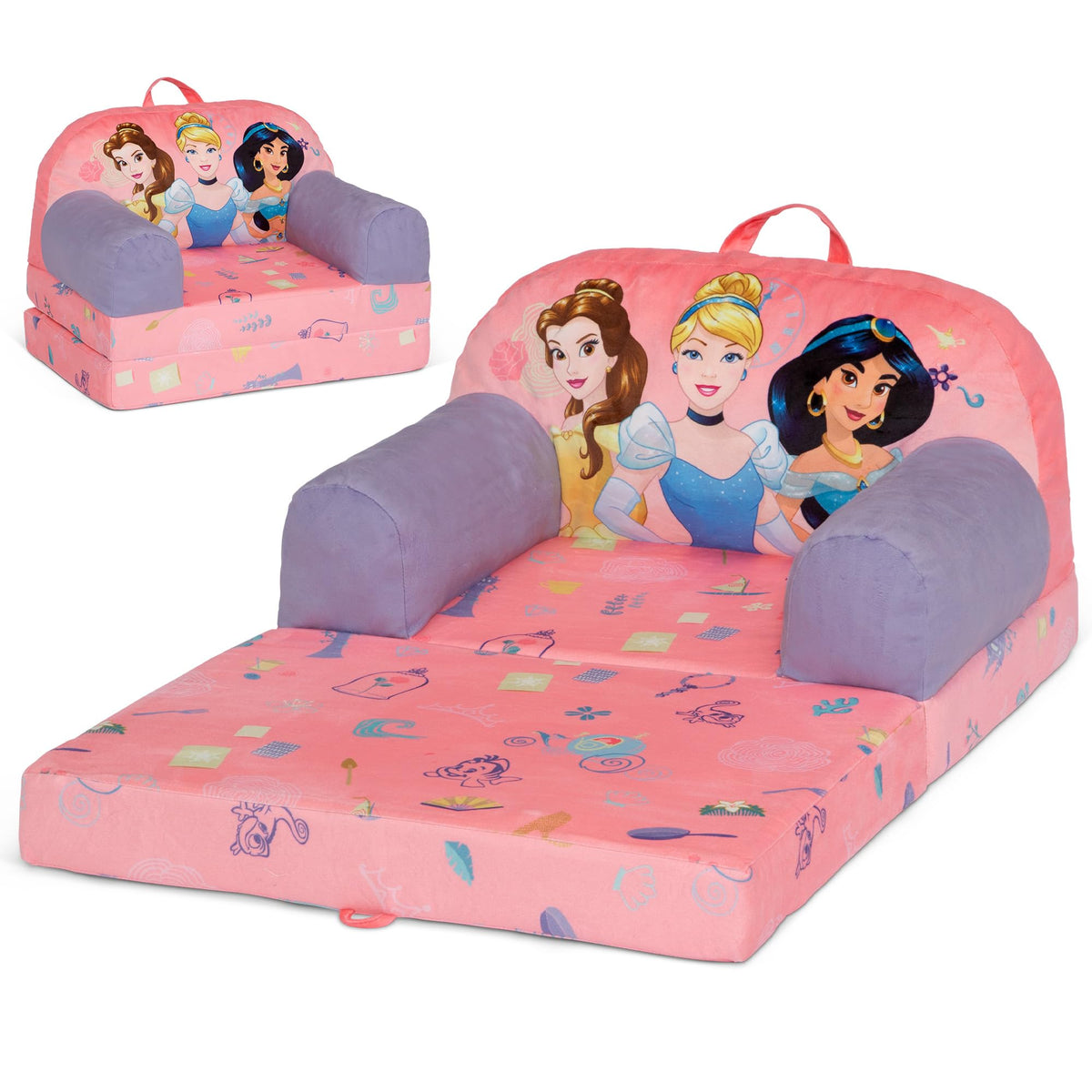 Delta Children Disney Princess Cozee Buddy pink chair, cozy and portable for any room
