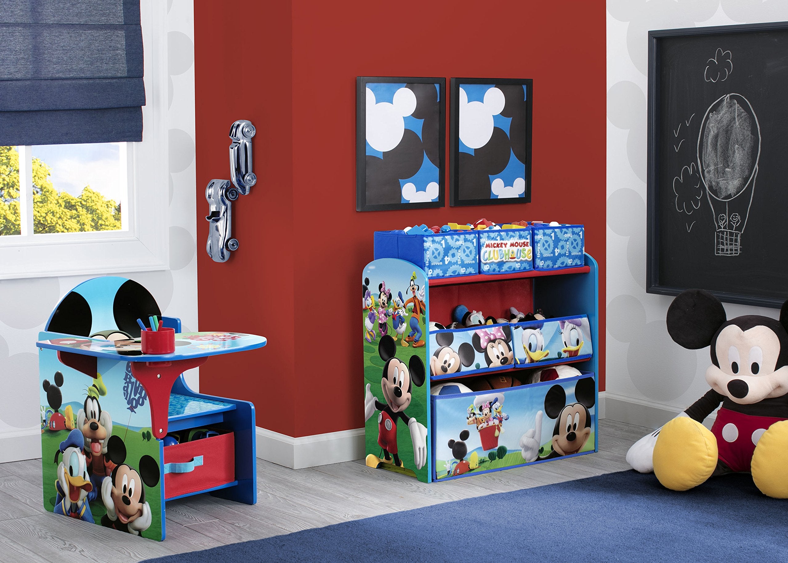 Durable engineered wood and fabric resist daily use with easy cleaning.