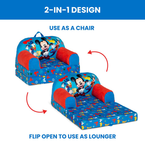 Delta Children Mickey Mouse Cozee Buddy Chair carry handle for easy room-to-room movement