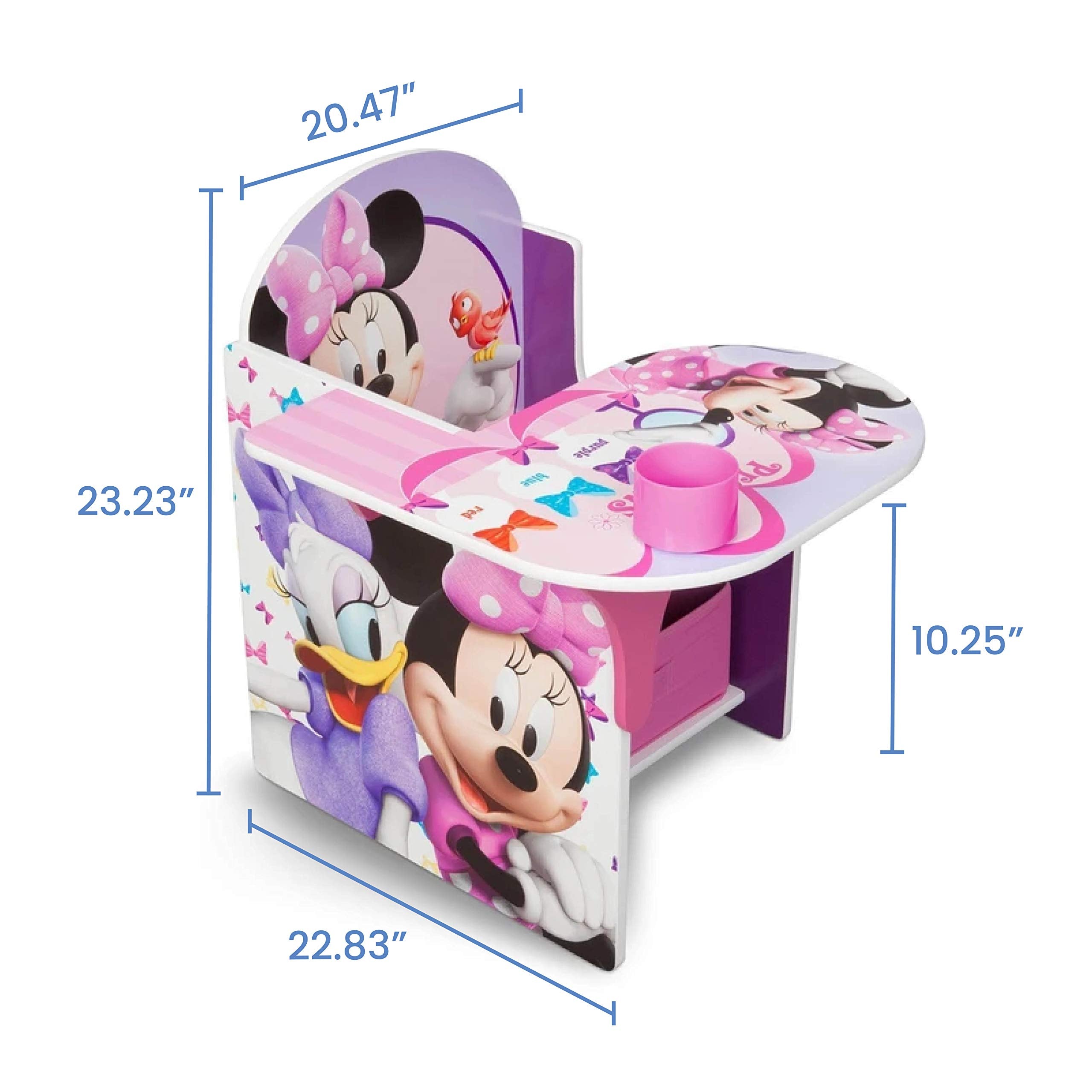 Delta Children Minnie Mouse chair desk with scratch-resistant finish preserves graphics