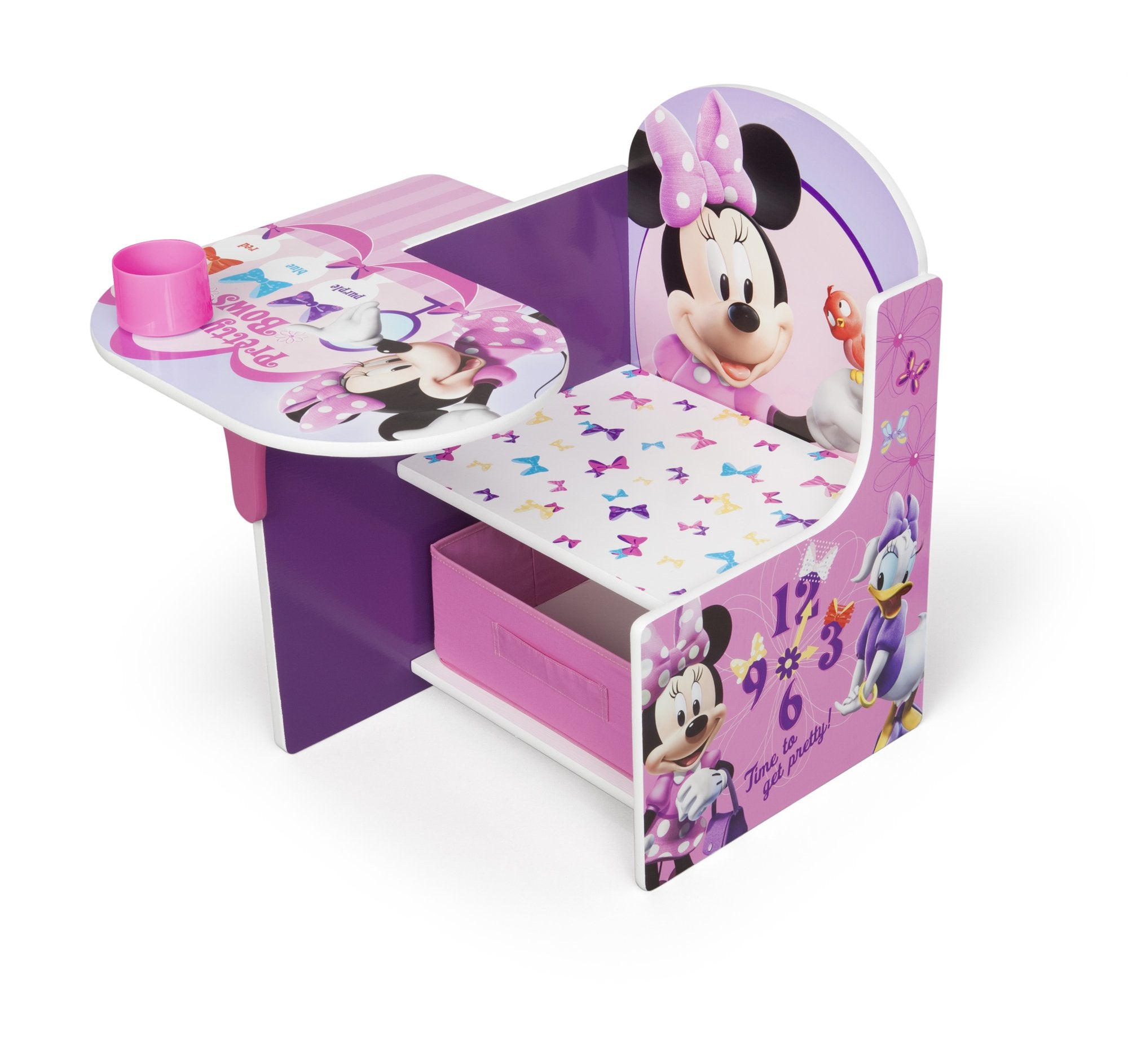 Delta Children Minnie Mouse chair desk with under-seat storage bin for toys