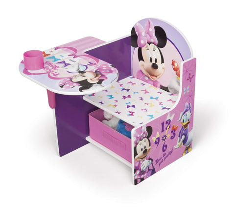 Delta Children Minnie Mouse chair desk with Minnie graphics on the side