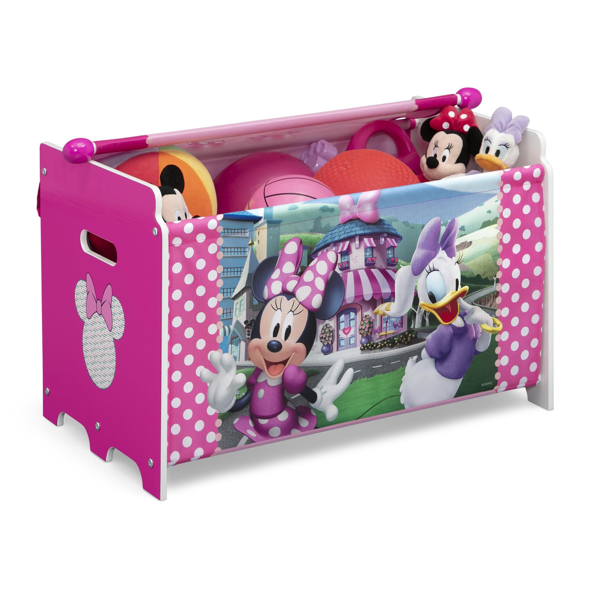 Delta Children Minnie Mouse chair graphic close-up showcasing playful character design