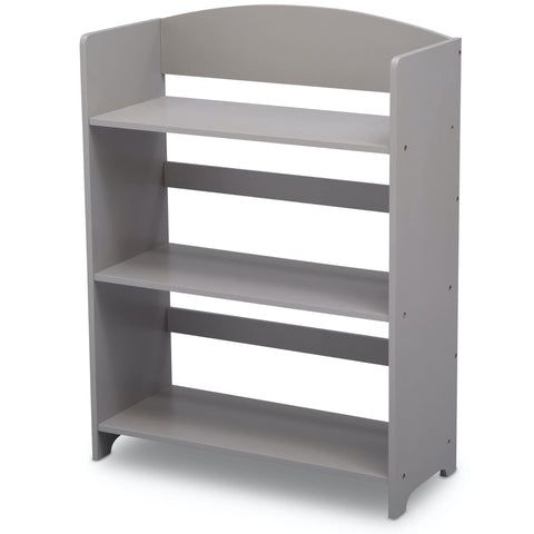 Delta Children MySize Bookshelf grey room setting with organized play area