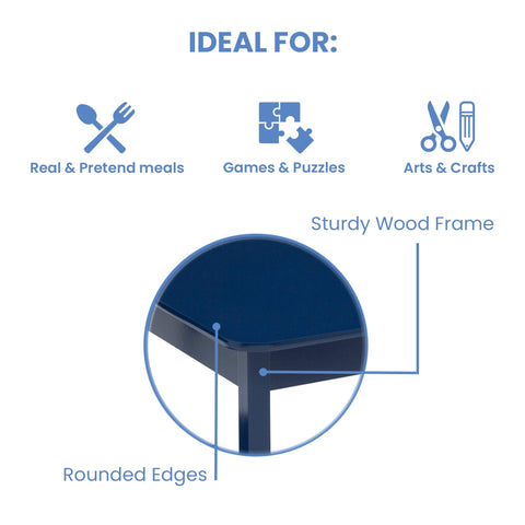 Delta Children MySize chair detail highlighting smooth edges for safety.