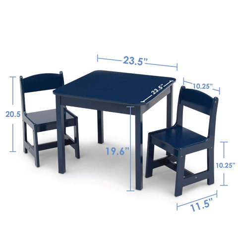 Delta Children MySize deep blue finish complements playroom or bedroom decor.