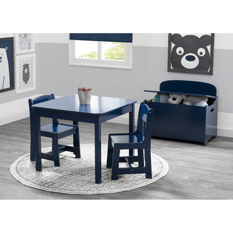 Delta Children MySize four-seat configuration with extra chairs for guests.