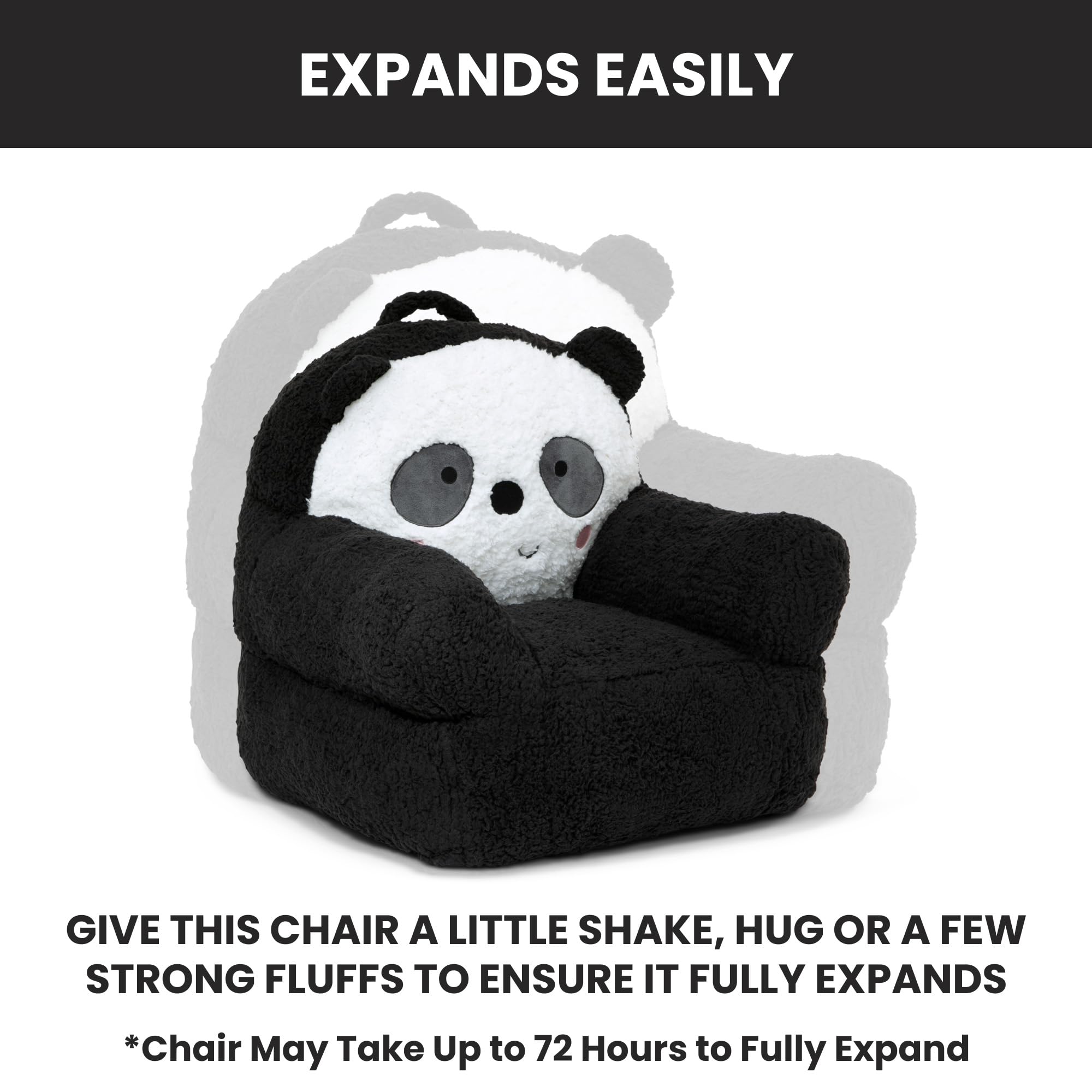 Delta Children Panda Cozee Buddy Chair in bedroom corner perfect for naps