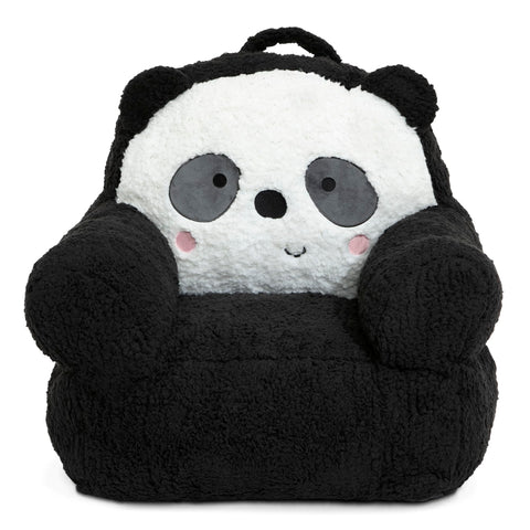Delta Children Panda Cozee Buddy Chair front view with plush comfort for reading