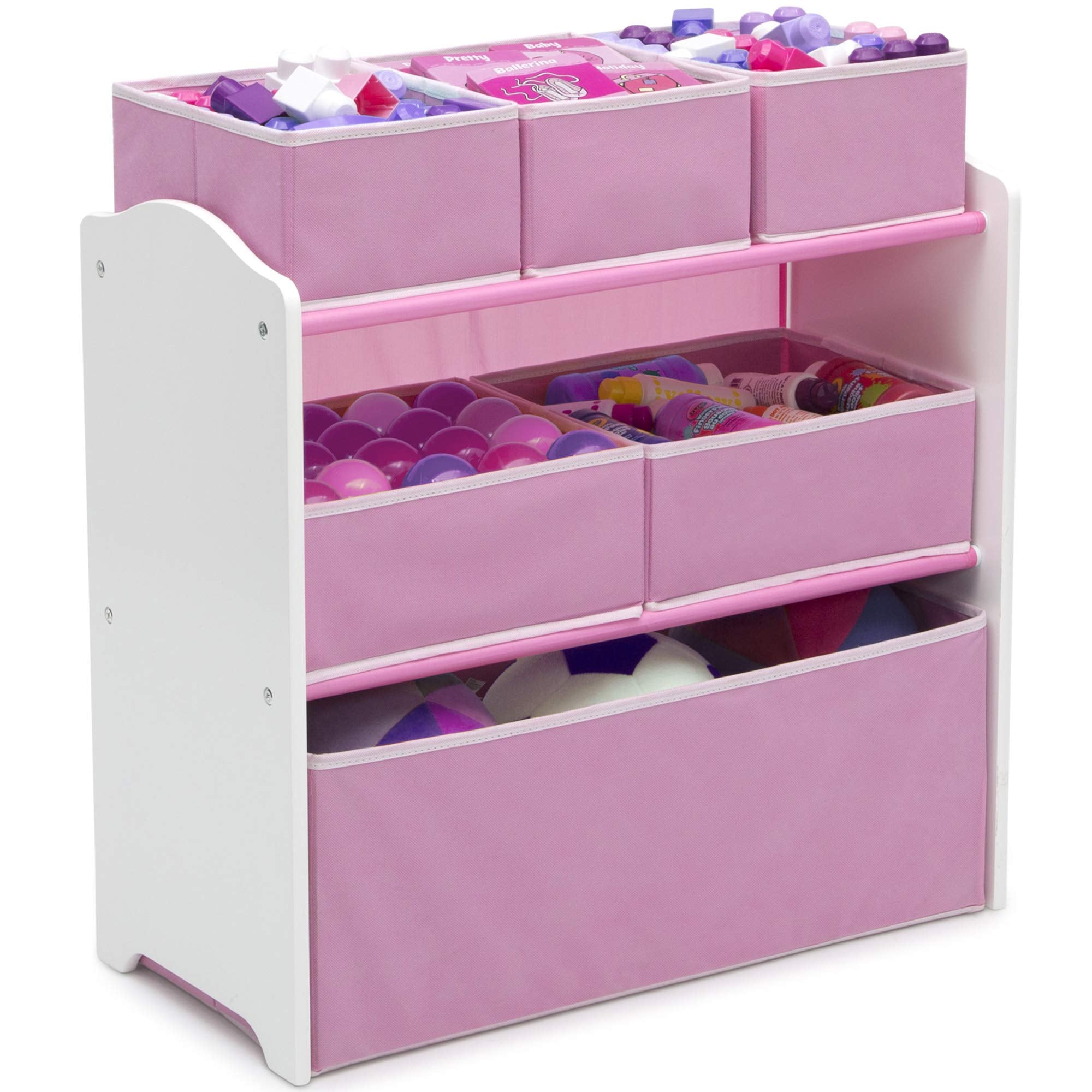 Delta Children table side view highlights a compact play surface