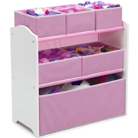 Delta Children table side view highlights a compact play surface