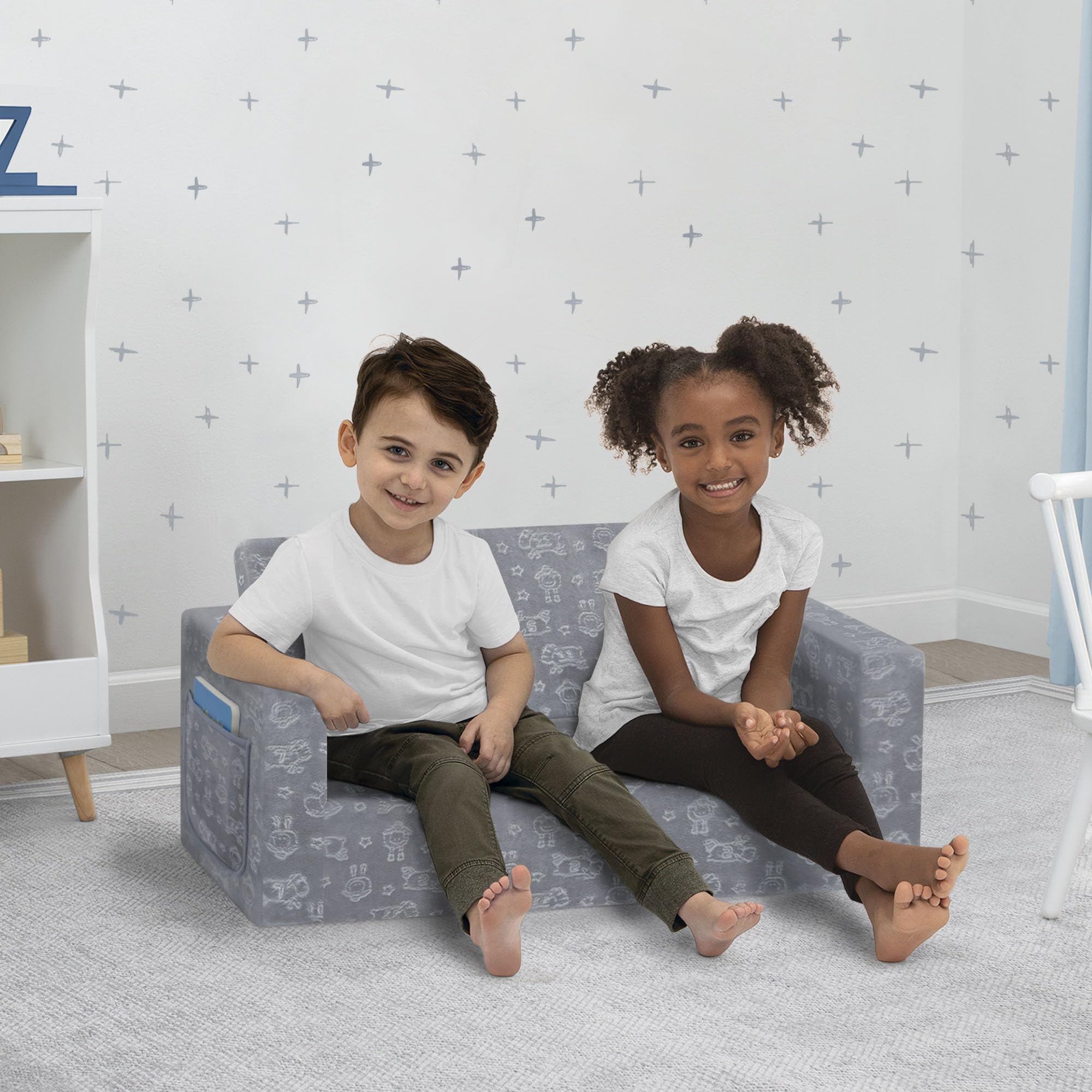 Delta Children Serta Perfect Sleeper Kids Foam Chair Bed, supportive and comfy.