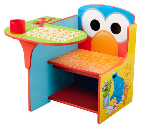 Delta Children Sesame Street chair desk removable cup holder for art supplies.