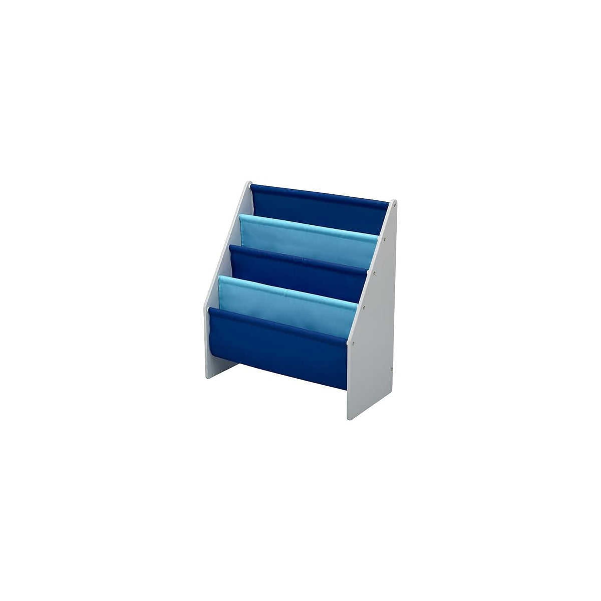 Delta Children Sling Book Rack assembly-front view shows easy-access book storage.