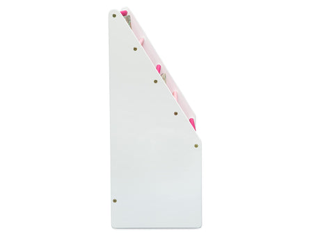 Delta Children Sling Rack Bookshelf in white and pink offers cheerful decor.