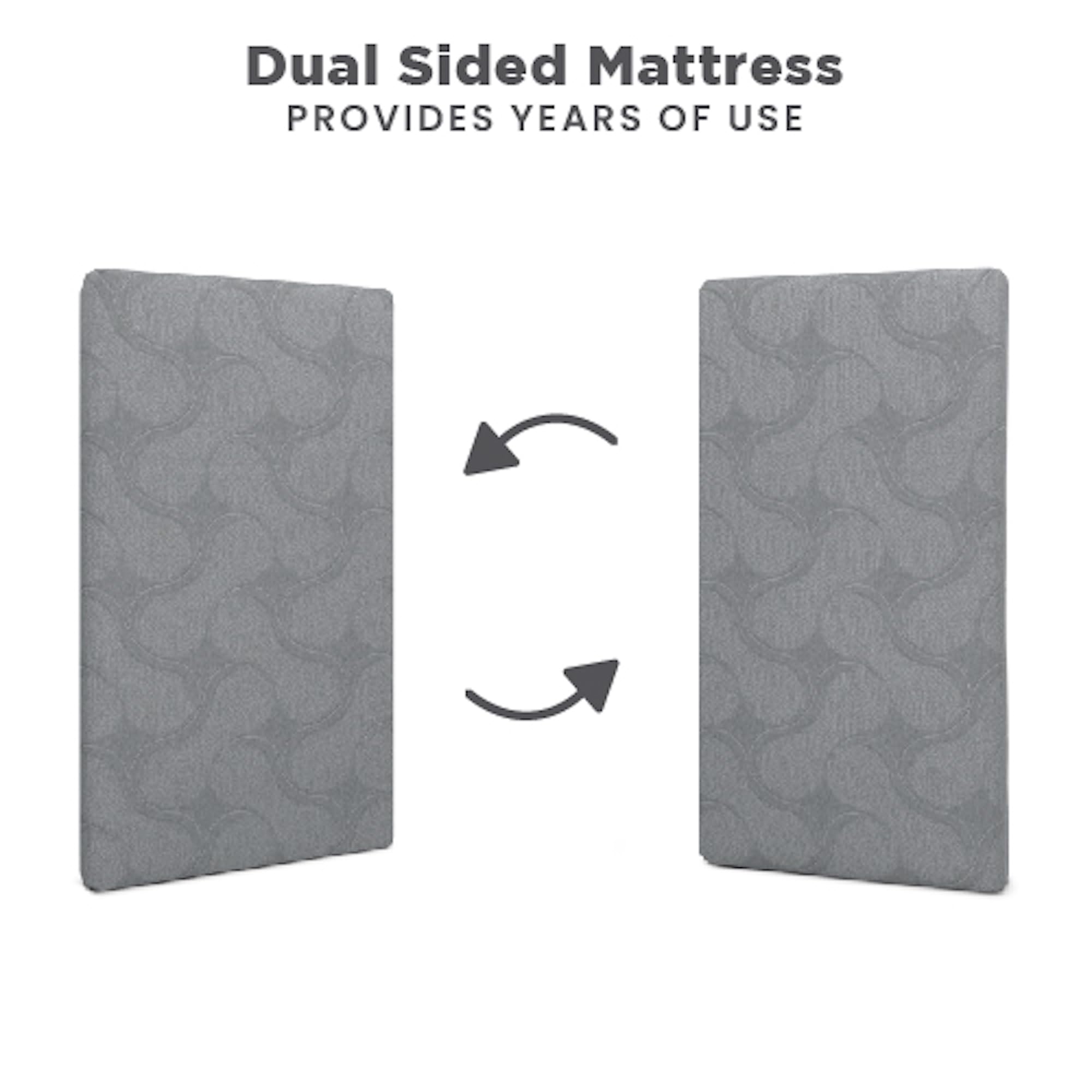 Delta Children Snooze 4-inch base foam provides durable support.